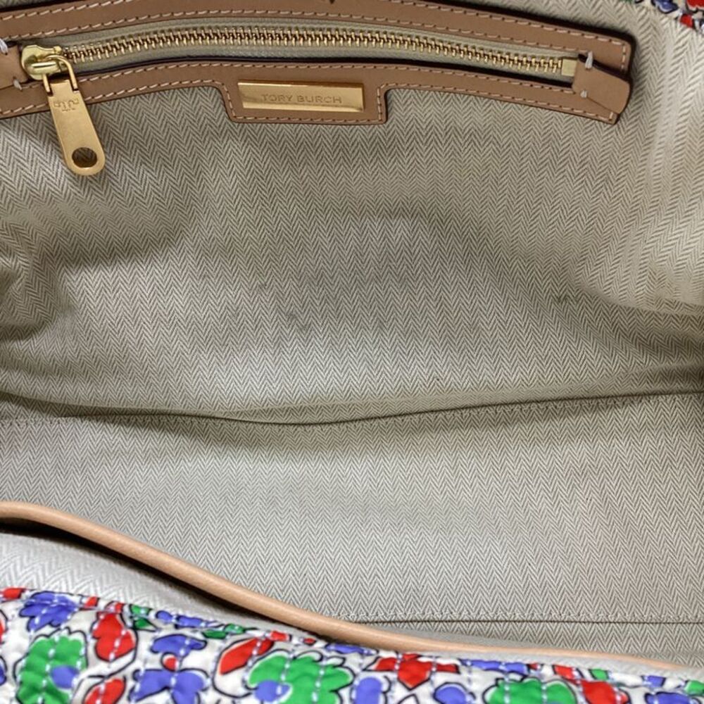 Tory Burch Ella Floral Quilted Tote Bag in Multicolor Nylon - Picture 11 of 11